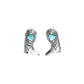 Earrings silver Cowboy boot post E785