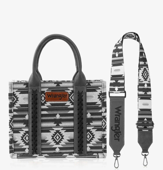 Purses Wrangler Black Allover Aztec Crossbody WG2203A-8120SBK