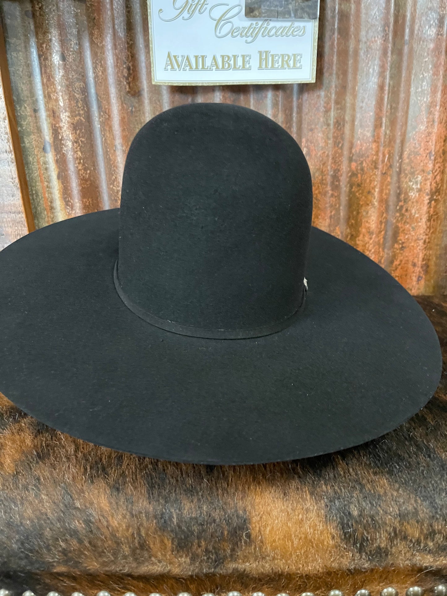 Felt Hats Atwood 7x Open Crown Black