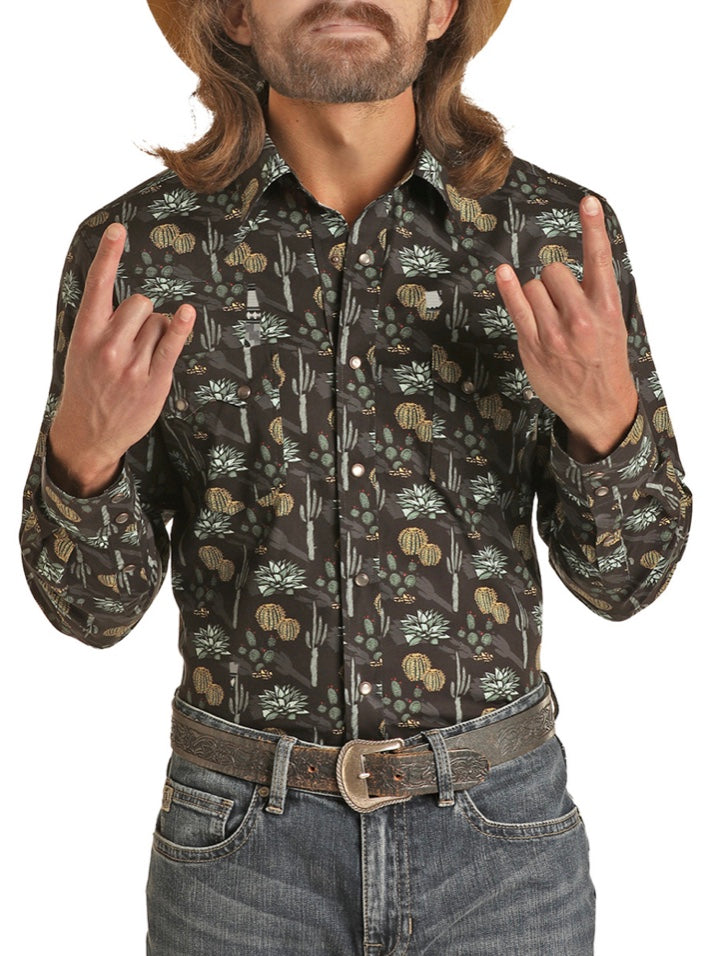Shirt Men’s Panhandle Long Sleeve Conversational RRMSOSR0QM