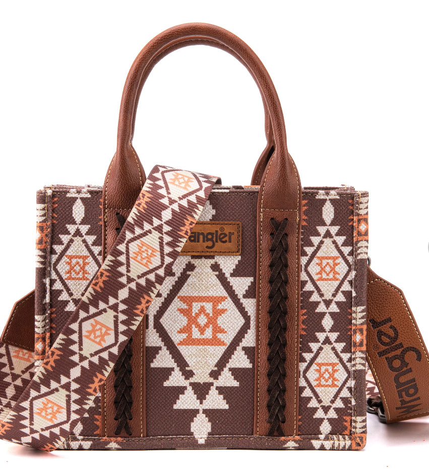 Purses Wrangler Coffee Aztec Crossbody