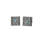 Jewelry Earrings Silver Square Post E821
