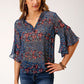 Shirt Women’s Roper Floral Short Sleeve 03-051-0590-3011