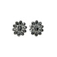 Jewelry Earrings Black Flower Cluster Post E800BLK