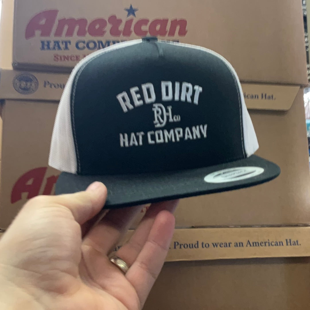 Ball Caps Red Dirt RDHC-233 White Direct Stitch Black White