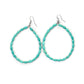 Earrings Turquoise Dangle Teardrop Hoop E1260
