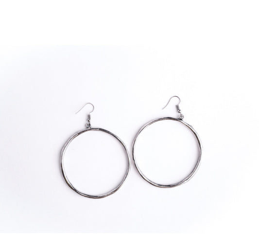 Earrings Silver Dangle Hoop E661