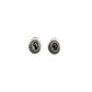Earrings Silver & Black Post E680BLK