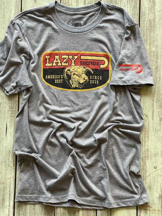 Shirts Lazy J Tee Americas Best Grey
