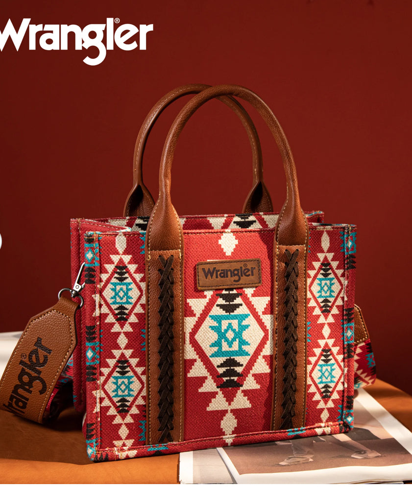 Purses Wrangler Allover Aztec Canvas Burgundy
