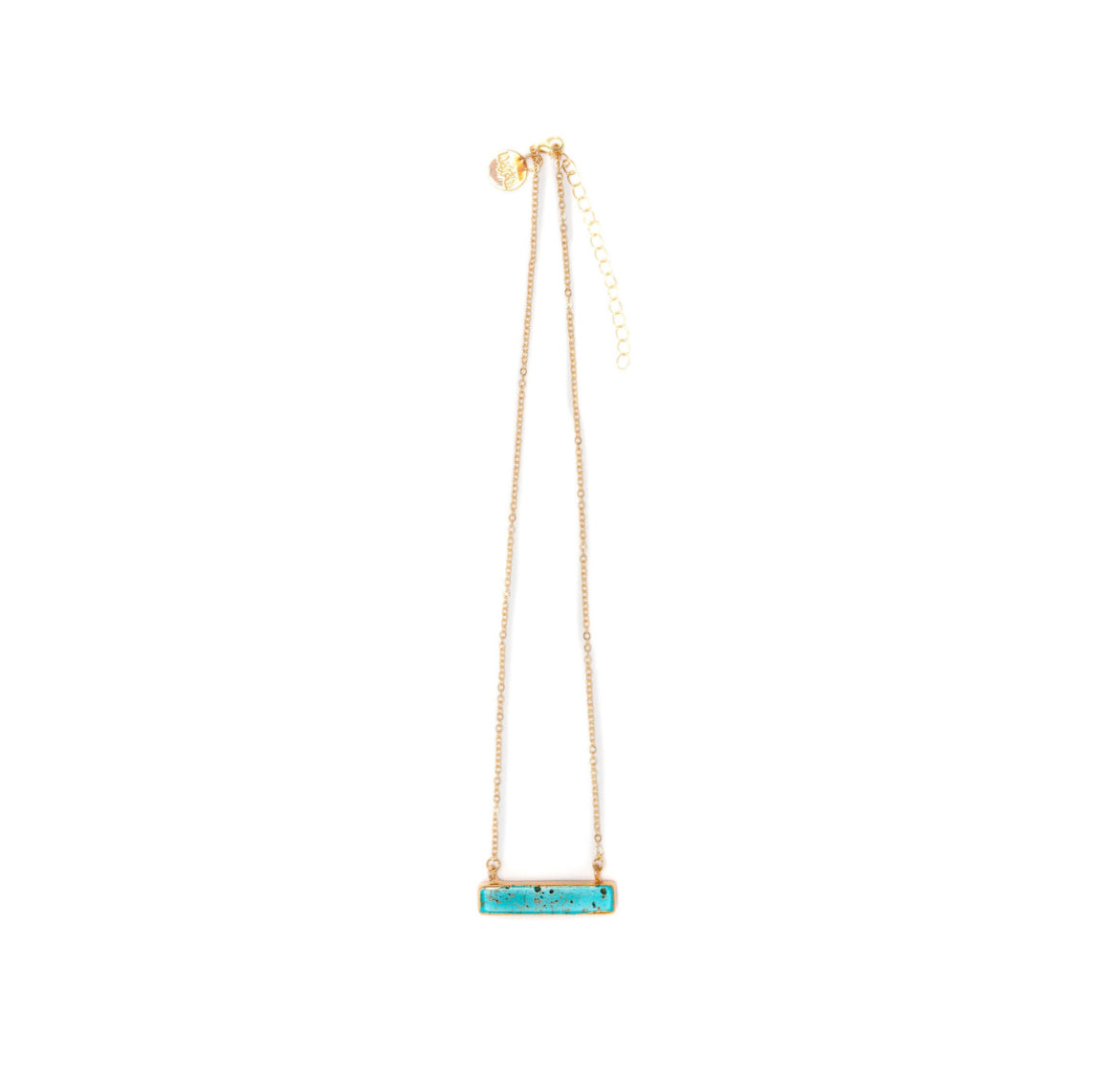 Dainty Turquoise Bar Necklace N547BG