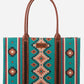 Purses Wrangler Turquoise Allover Aztec Wide Tote WG2203-8119TQ