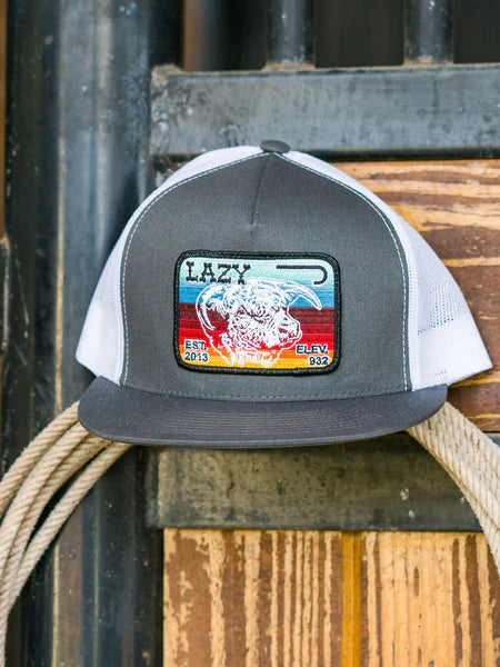 Ball Caps Lazy J Gray White Serape Elevation Cap GRYWHT4SV