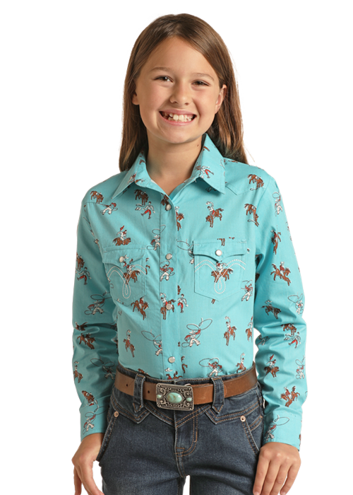 Shirt Girl’s Panhandle Snap Long Sleeve WLGSOSR13L