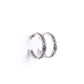 Earrings Silver Stamped Hoop E586