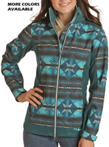 Outerwear Women's Powder River Printed Aztec Softshell Jacket PRWO92RZY6