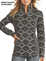 Outerwear Women's Clearance as is no returns Powder River Aztec Knit Henley Pullover PRWO91RZXR