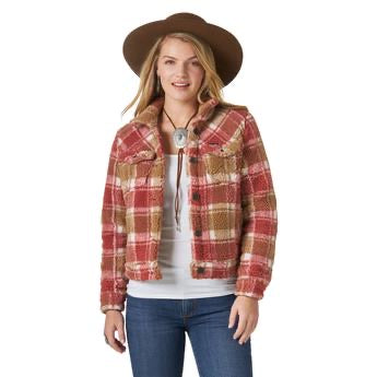 Outerwear Women’s Wrangler Retro Plaid Sherpa Jacket LWJ326E