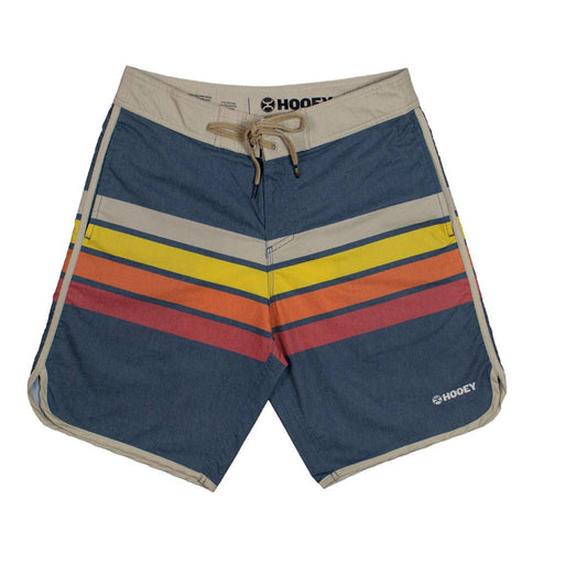 Shorts Men’s Hooey Shaka Navy/ Multi Stripe Board Shorts HB2011NV-PACKED