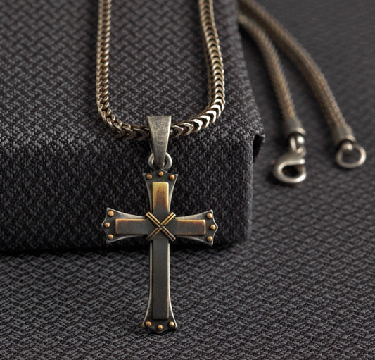 Jewelry M&F Twister 32136 Men’s Cross Necklace