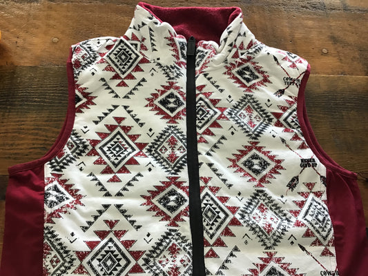 Outerwear Women’s Cowgirl Tuff reversible aztec vest H00625