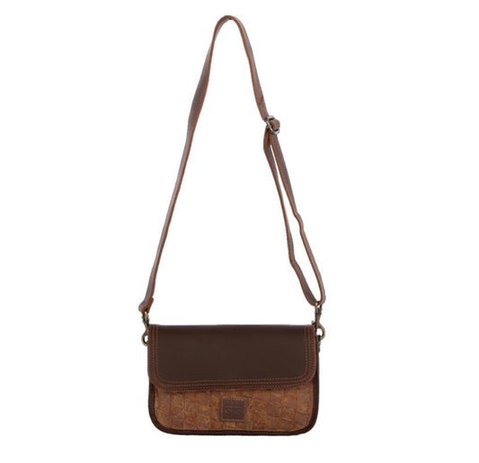 Purse genuine leather BASKET WEAVE CROSSBODY  STS36326 sTs Ranchwear
