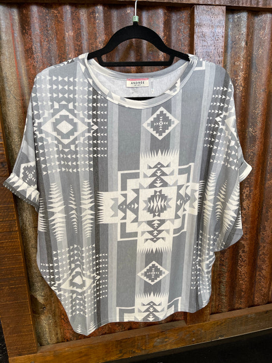 Women’s Aztec Print Shirt  3-973-2P