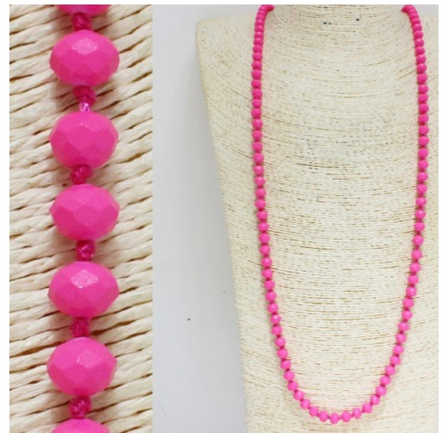 Necklaces sparkle beads in different colors RZN36005