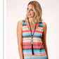 Shirts Women’s 03-037-0514-3042  Serape Stripe V Neck Sleeveless Tank Top
