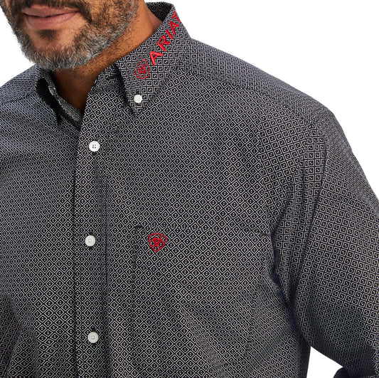 Shirt Men’s Ariat Massimo Red Black Geo print 10041784