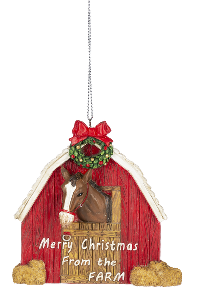 Christmas Ornament Chicken Horse Pig Farm MX184192