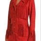 Outerwear Women’s Fringe Snap Jacket PRWO92RZXD