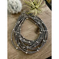 White Buffalo and 4 mm Navajo pearl choker necklace CHO-NAV-111-WHI