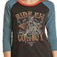 Shirt’s Women’s Rock n Roll Graphic Baseball Tee RRWT22R05D