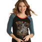 Shirt’s Women’s Rock n Roll Graphic Baseball Tee RRWT22R05D