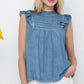 Shirts Women’s Pintuck Ruffle Blouse 22128T