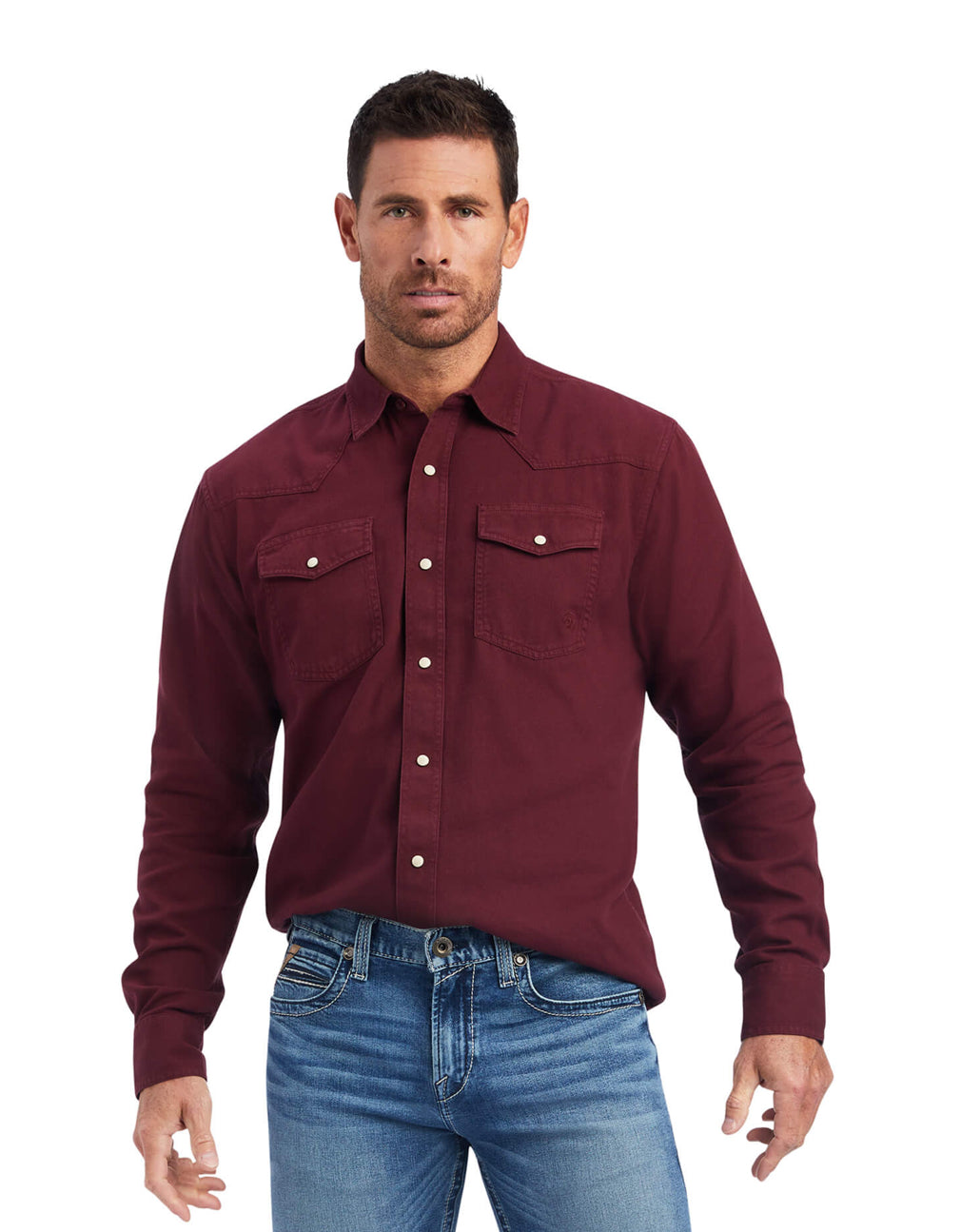 Shirt Men’s Ariat Team Jurlington Retro Snap chocolate 10041408