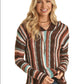 Shirts Women’s Rock n Roll Knitted Hoodie Multi Stripe RRWT94R04P