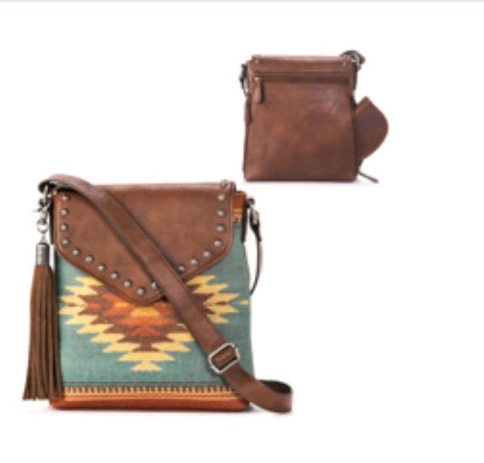 Purse blue Aztec