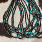 Necklaces turquoise and silver colored beads