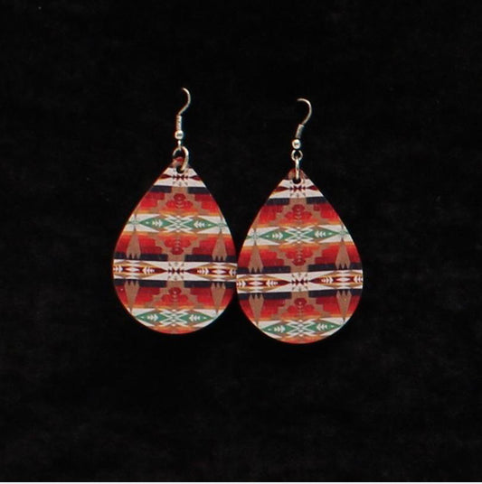 Jewelry M&F Teardrop Aztec Earrings D4600103