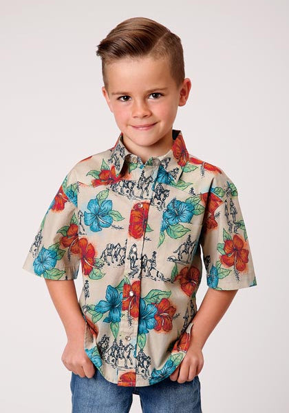 Shirts Kid’s Trail Ride Tropical Western Style 03-031-0064-0366