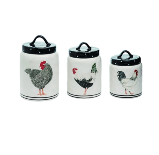 Giftware Transpac Antique Chicken Canisters A5116