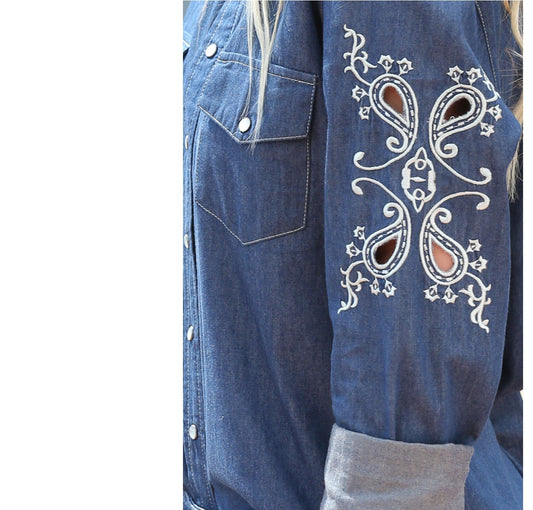 Shirts Women’s Denim with embroidery