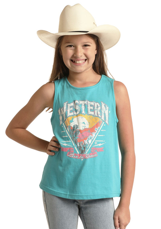 Shirt Girl’s Rock & Roll Western Tank RRGT20R10X