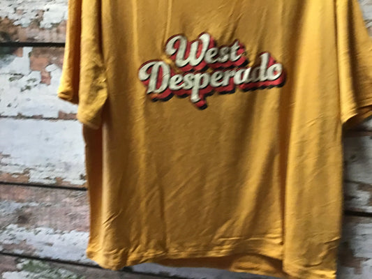 Shirts Womens Boxy Tee West Desperado Mustard 49T3066