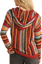 Outerwear Women’s L/S Stripe Knit Hoodie 48H1153 48H1196