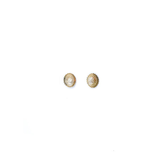 Gold Concho Post Earrings  E679G