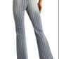 Jeans Women’s Light Washed Striped High Rise Trouser W8H2533
