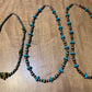 Necklaces turquoise and silver colored beads